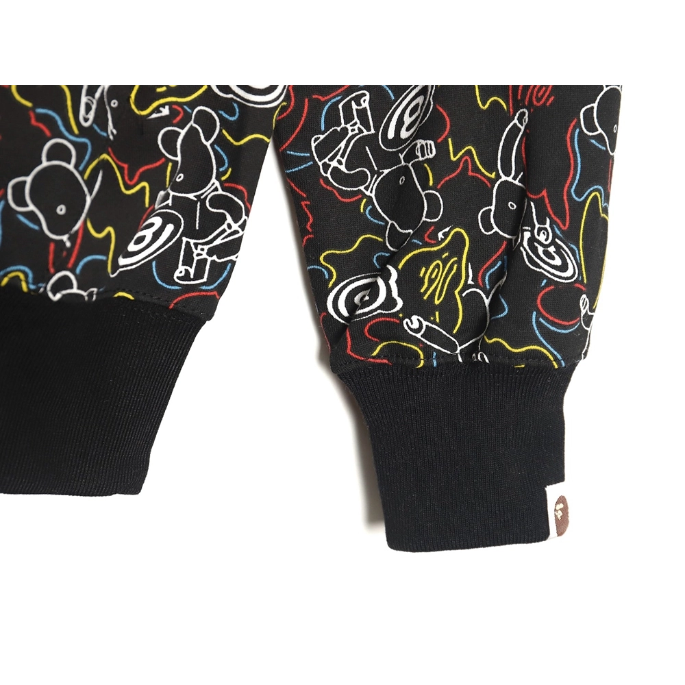 Bape x Medicon Toy joint violent bear and shark camouflage hoodie,Cheap Replica Reps Bape