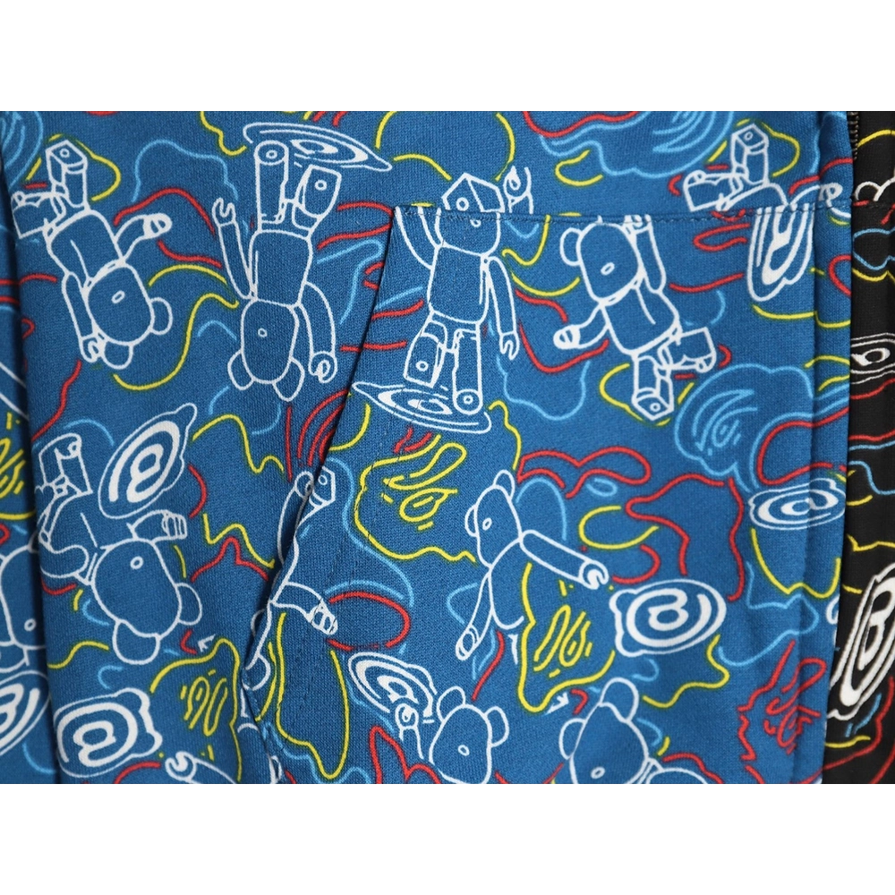 Bape x Medicon Toy joint violent bear and shark camouflage hoodie,Cheap Replica Reps Bape