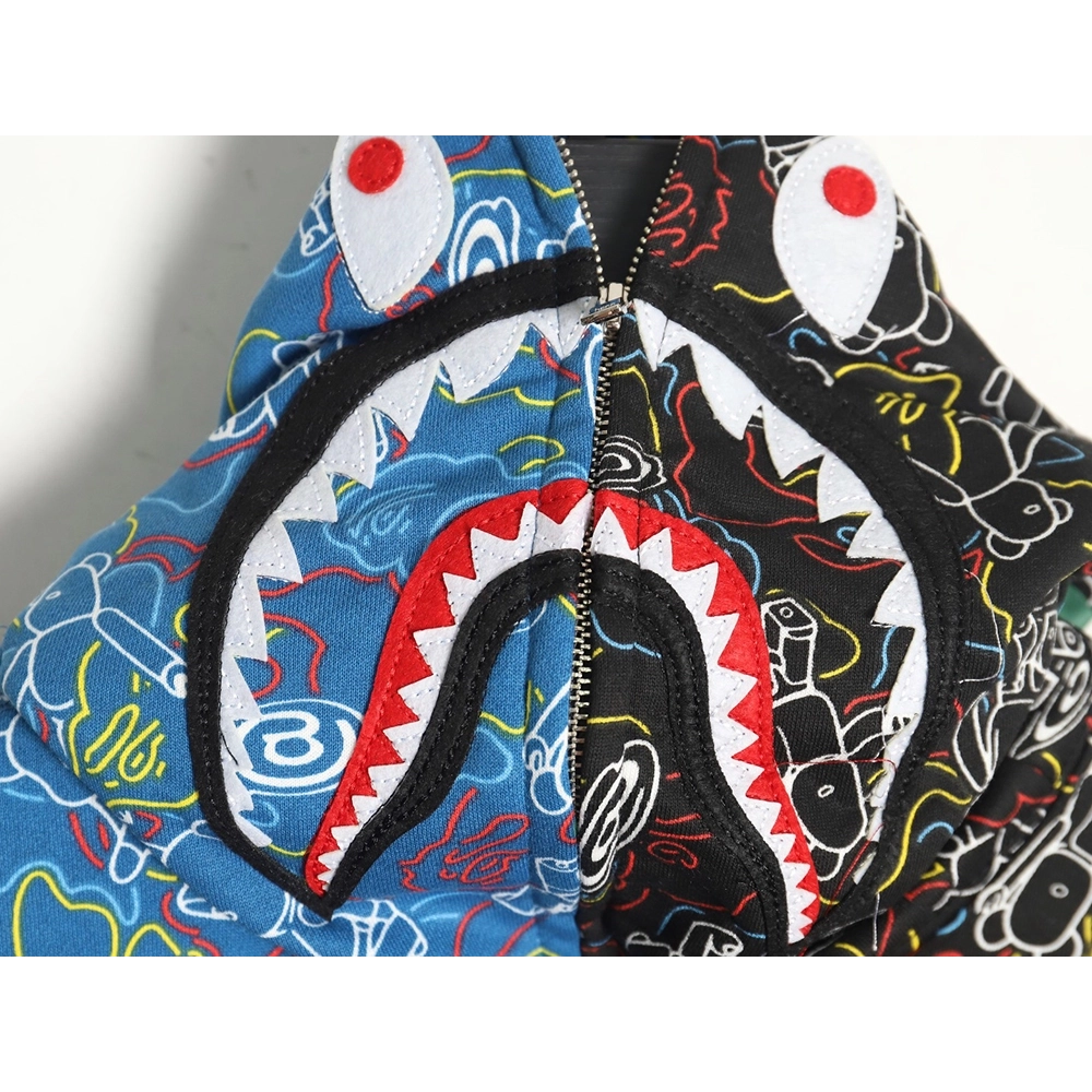Bape x Medicon Toy joint violent bear and shark camouflage hoodie,Cheap Replica Reps Bape