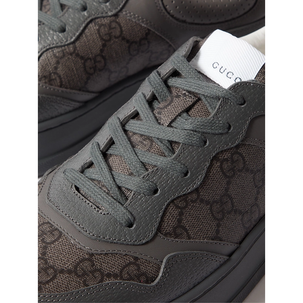 Gucci Lace Up Sneaker GG Monogram Grey,GUCCI SHOES,Other Brand Sneakers