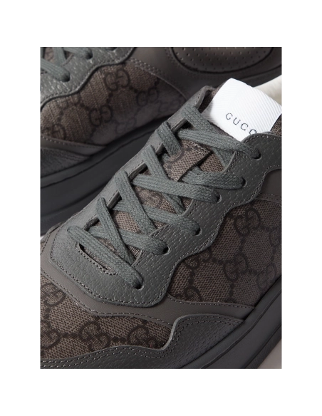Gucci Lace Up Sneaker GG Monogram Grey,GUCCI SHOES,Other Brand Sneakers