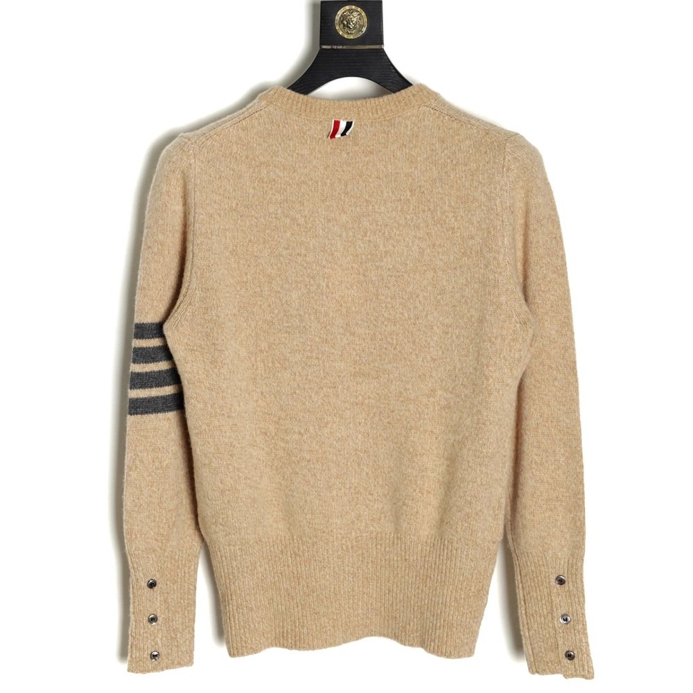 Thom Browne Three Button Crewneck Sweater,Thom Browne Sweatshirt,Sweatshirt,APPAREL