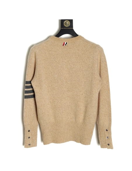 Thom Browne Three Button Crewneck Sweater,Thom Browne Sweatshirt,Sweatshirt,APPAREL