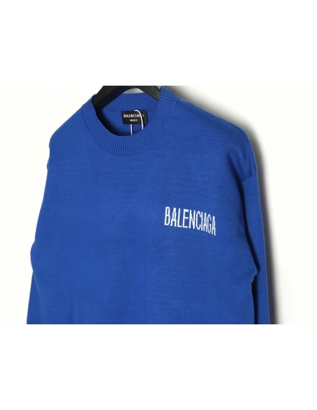 Balenciaga Coke Classic Lettering Knitted Crewneck Sweater,Balenciaga Sweatshirt,Sweatshirt,APPAREL