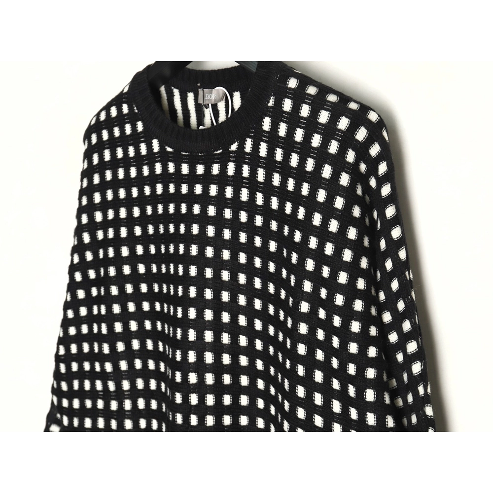 Dior Check Crew Neck Sweater,Dior Sweatshirt,Sweatshirt,APPAREL
