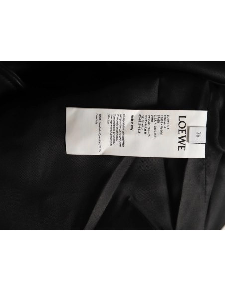Loewe singlepocket zippered button leather jacket,Loewe Jacket,Jacket,APPAREL