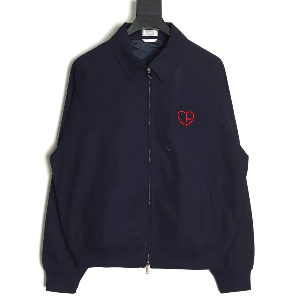 Dior heart embroidered cropped jacket,Dior Jacket,Jacket,APPAREL