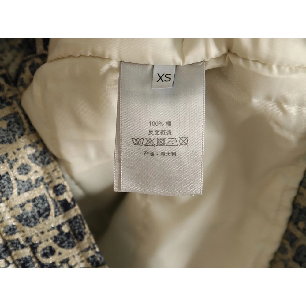 Dior all over print jacquard hooded down jacket,Dior Jacket,Jacket,APPAREL