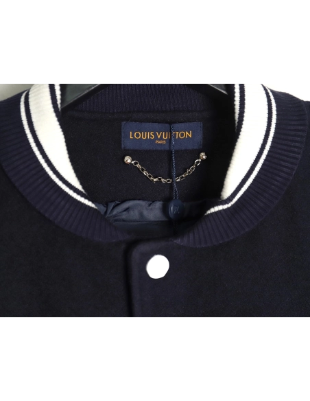 Louis Vuitton presbyopic patchwork baseball jacket,Louis Vuitton Jacket,Jacket,APPAREL