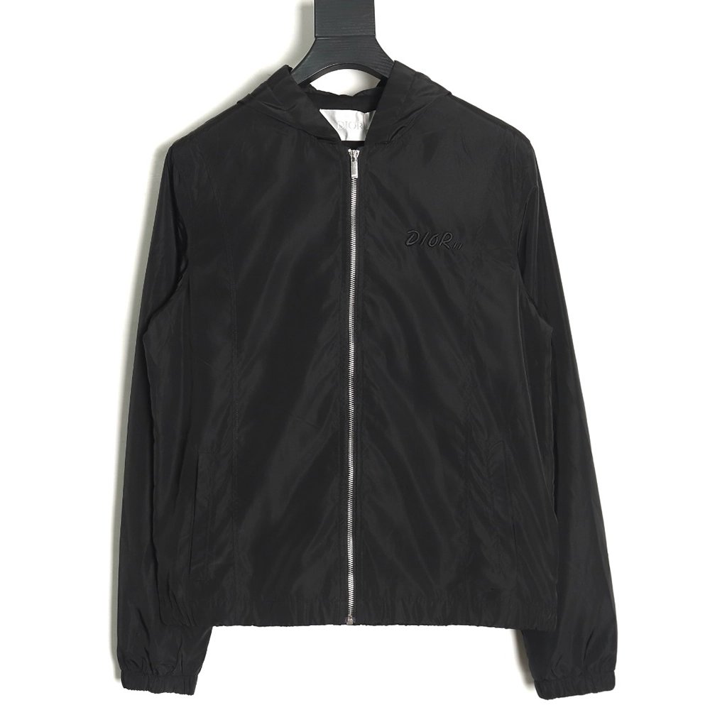 Dior embroidered letters small wasp hooded jacket,Dior Jacket,Jacket,APPAREL