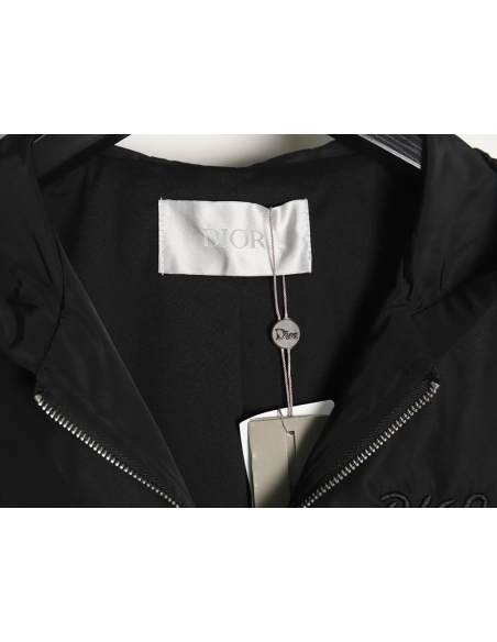 Dior embroidered letters small wasp hooded jacket,Dior Jacket,Jacket,APPAREL