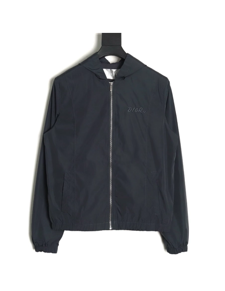 Dior embroidered letters small wasp hooded jacket,Dior Jacket,Jacket,APPAREL