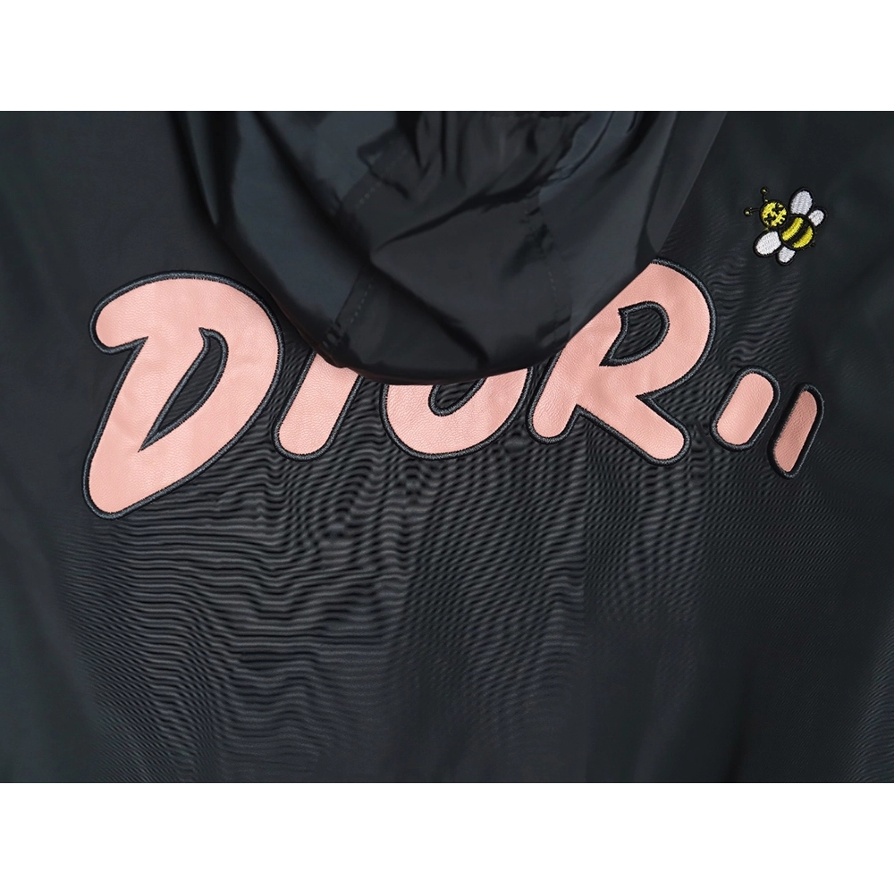 Dior embroidered letters small wasp hooded jacket,Dior Jacket,Jacket,APPAREL