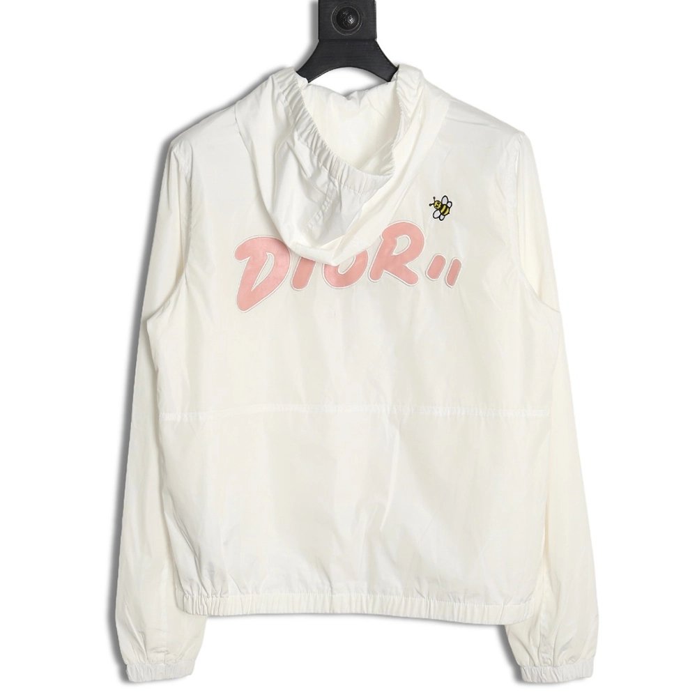 Dior embroidered letters small wasp hooded jacket,Dior Jacket,Jacket,APPAREL