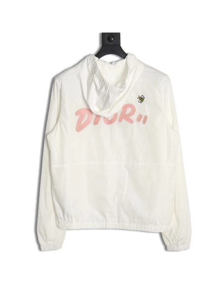Dior embroidered letters small wasp hooded jacket,Dior Jacket,Jacket,APPAREL