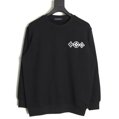 Louis Vuitton threeflower crewneck sweatshirt,Louis Vuitton Sweatshirt,Low Price High quality,legit seller