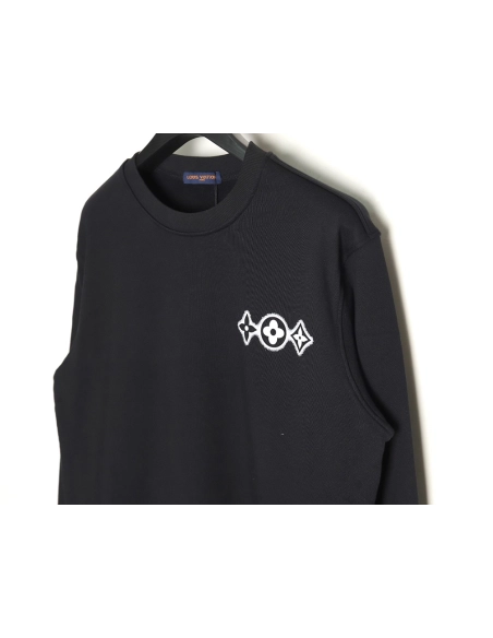 Louis Vuitton threeflower crewneck sweatshirt,Louis Vuitton Sweatshirt,Low Price High quality,legit seller