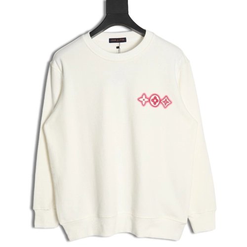 Louis Vuitton threeflower crewneck sweatshirt,Louis Vuitton Sweatshirt,Low Price High quality,legit seller
