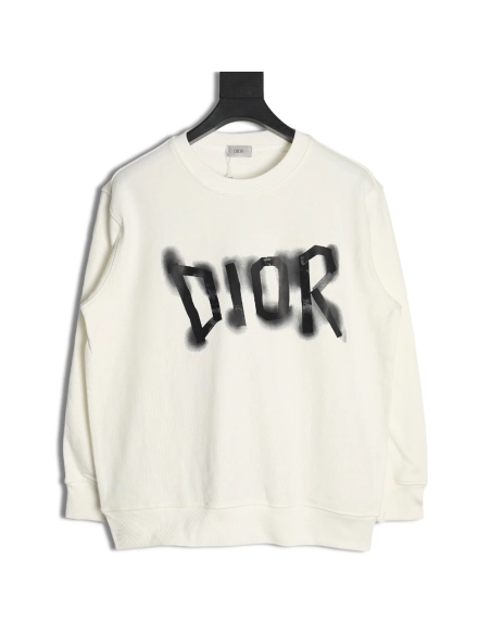 Dior graffiti lettering crew neck sweatshirt,Dior Sweatshirt,Low Price High quality,legit seller