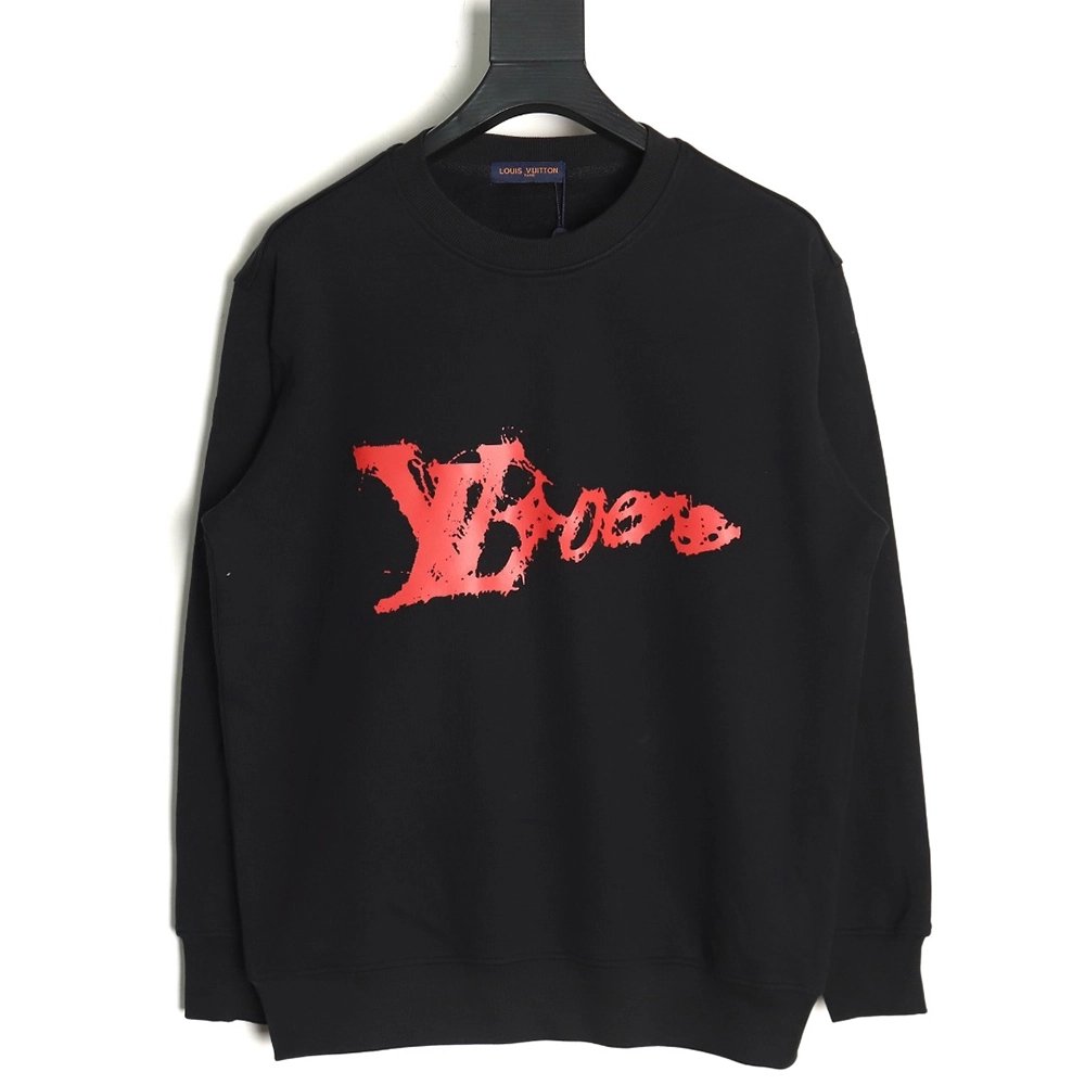 Louis Vuitton graffiti lettering crew neck sweatshirt,Louis Vuitton Sweatshirt,Low Price High quality,legit seller