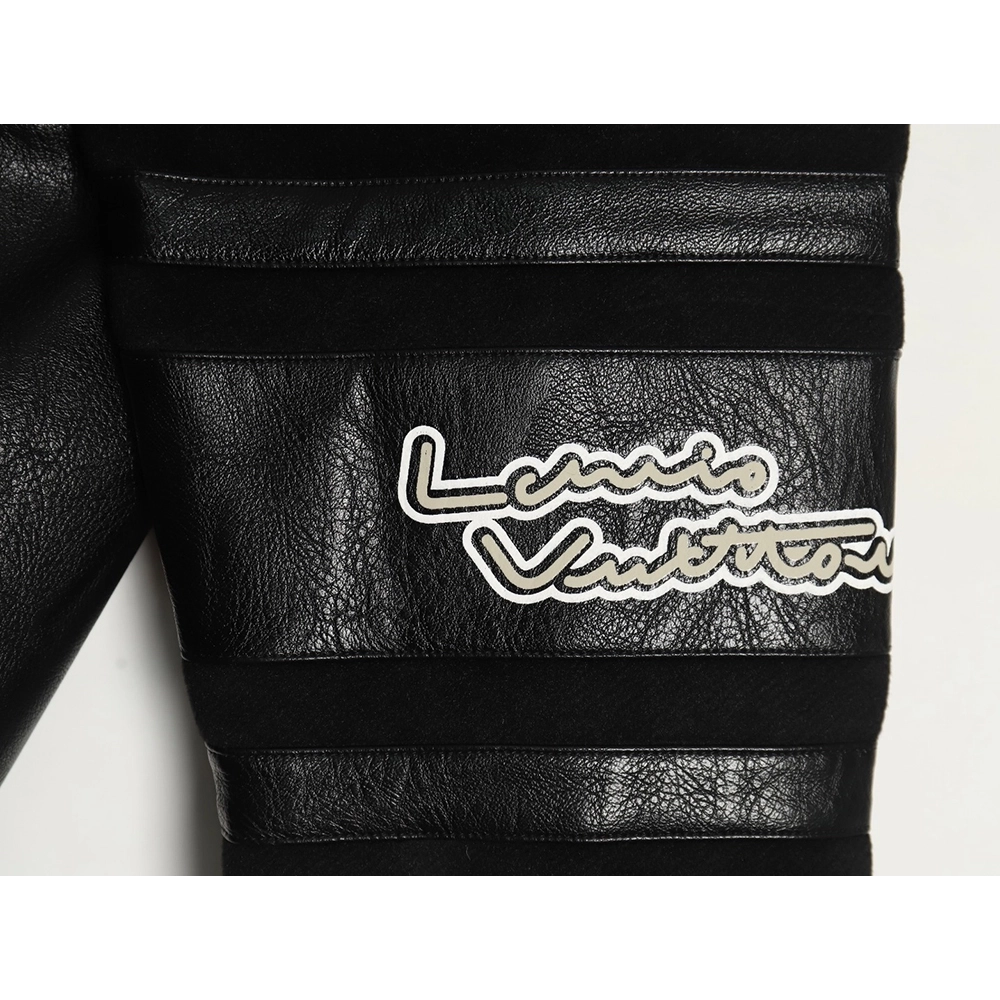 Louis Vuitton printed leather baseball jacket,Louis Vuitton Jacket,Jacket,APPAREL