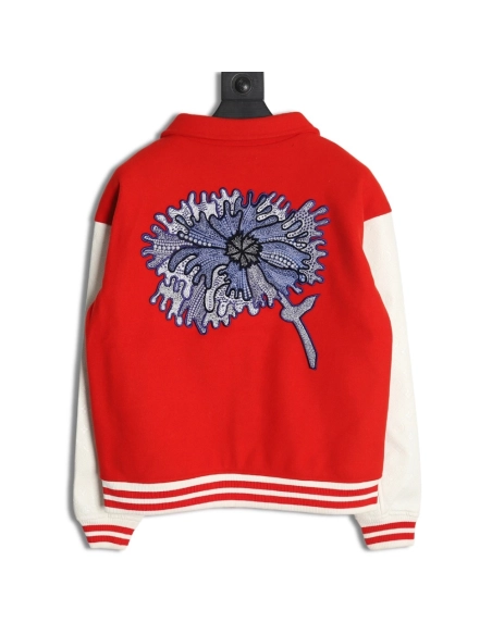 Louis Vuitton floral embroidered baseball jacket,Louis Vuitton Jacket,Jacket,APPAREL