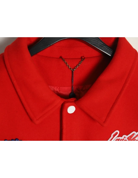 Louis Vuitton floral embroidered baseball jacket,Louis Vuitton Jacket,Jacket,APPAREL