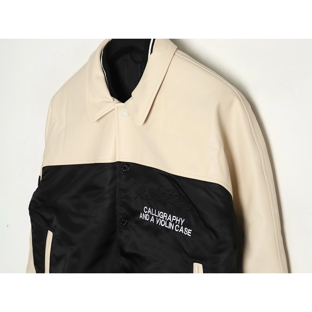 Louis Vuitton contrast color stitching baseball jacket,Louis Vuitton Jacket,Jacket,APPAREL