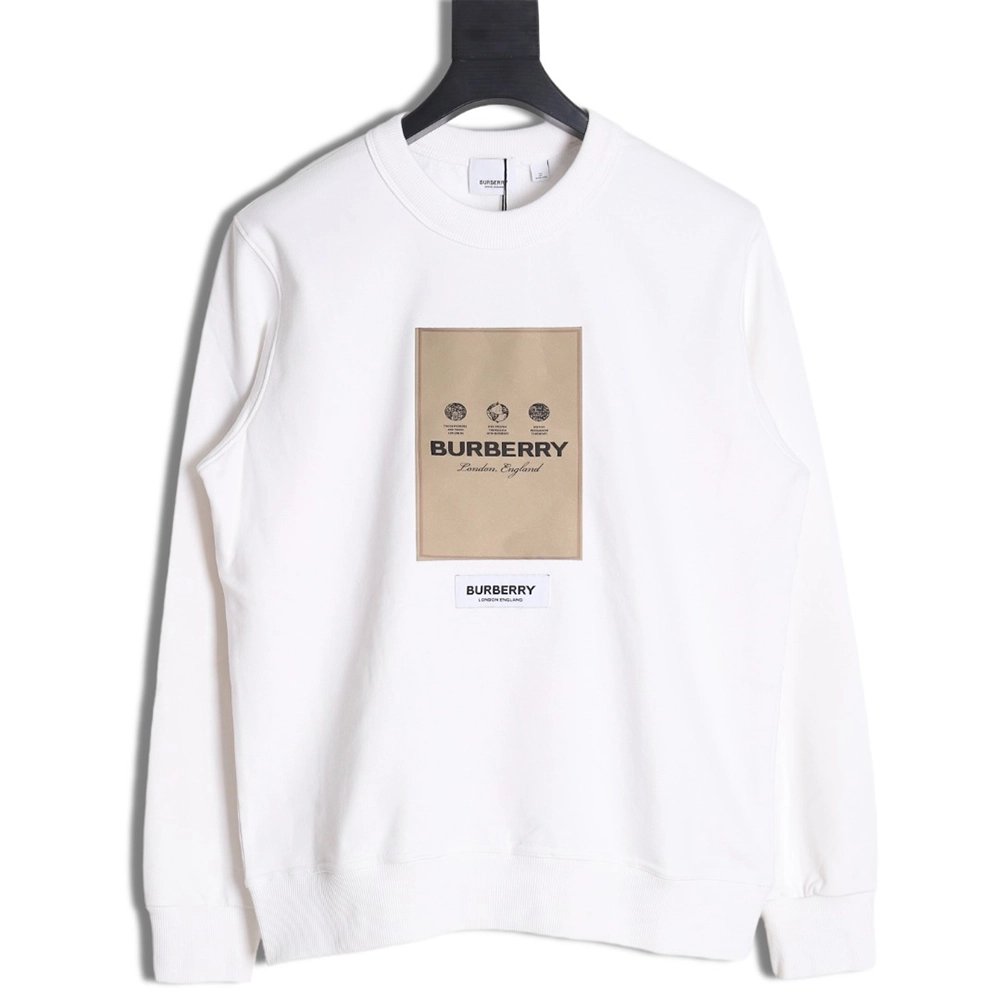 Burberry patch logo crewneck sweatshirt,Burberry Sweatshirt,Low Price High quality,legit seller