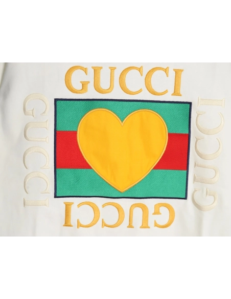 Gucci Heart Embroidered Crew Neck Sweatshirt,Gucci Sweatshirt,Low Price High quality,legit seller