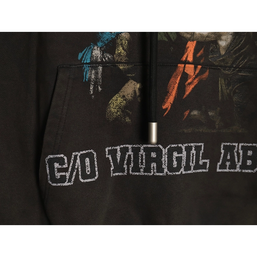 Off white washed religious hoodie,Off White Hoodie,Hoodie,APPAREL