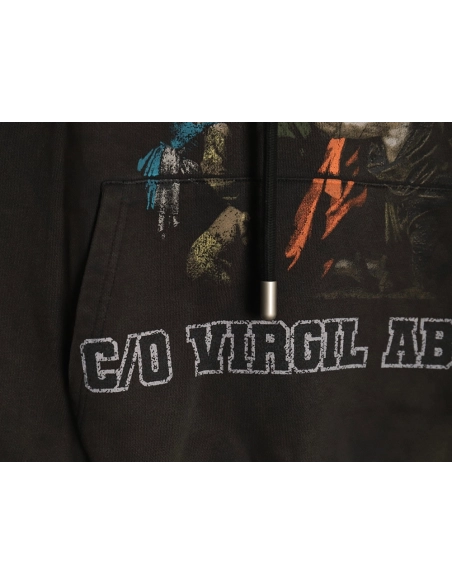 Off white washed religious hoodie,Off White Hoodie,Hoodie,APPAREL