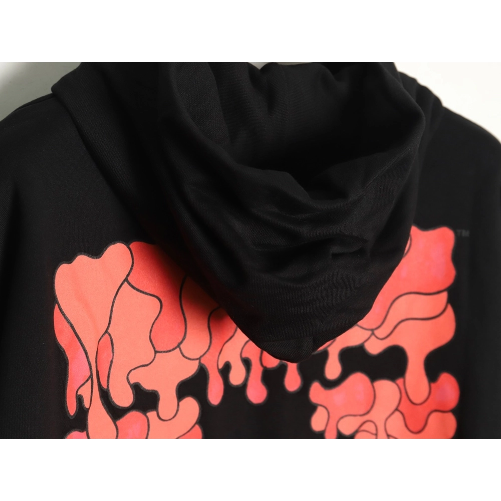 Off white red and gray melted arrow hoodie,Off White Hoodie,Hoodie,APPAREL