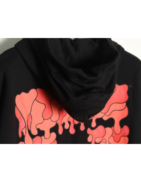 Off white red and gray melted arrow hoodie,Off White Hoodie,Hoodie,APPAREL