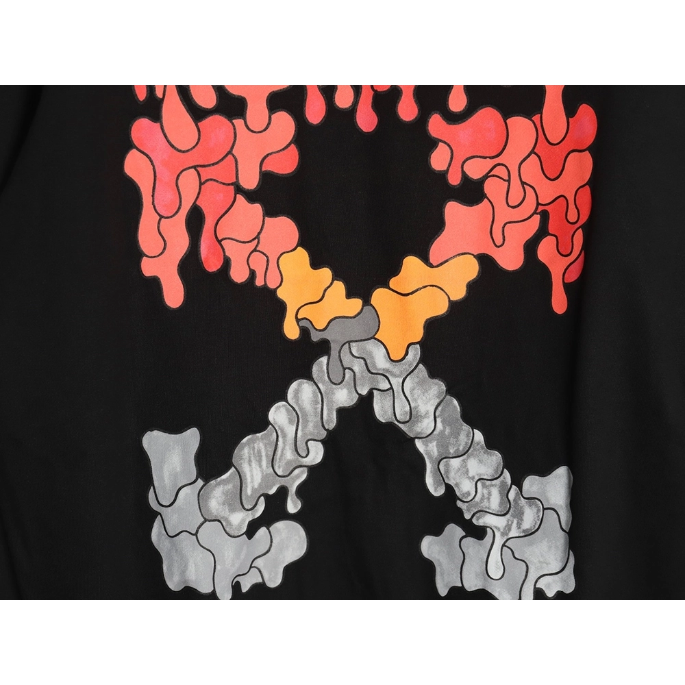 Off white red and gray melted arrow hoodie,Off White Hoodie,Hoodie,APPAREL