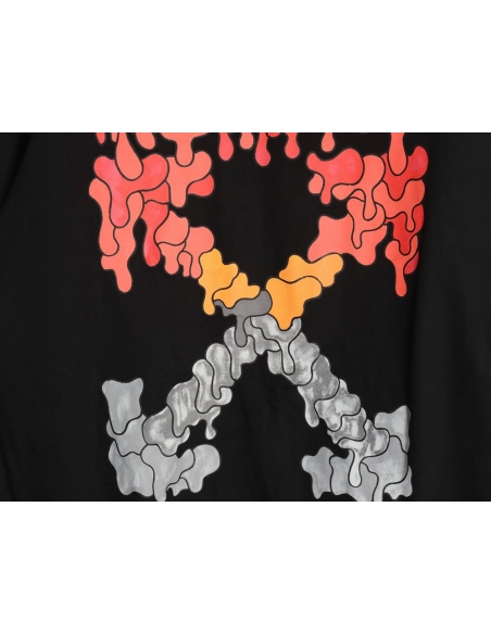 Off white red and gray melted arrow hoodie,Off White Hoodie,Hoodie,APPAREL