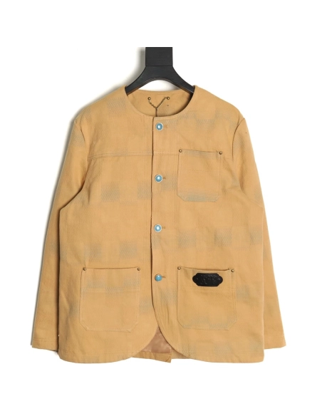 Louis Vuitton Pharrell cobranded checkerboard pattern jacket,Louis Vuitton Jacket,Jacket,APPAREL