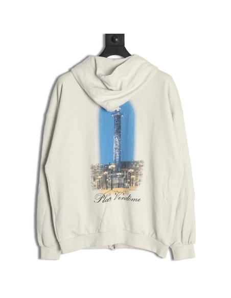 Balenciaga Tokyo Tower Printed ZipUp Jacket,Balenciaga Jacket,Jacket,APPAREL