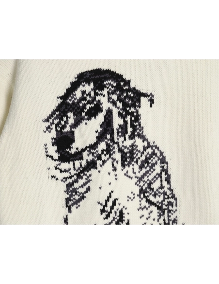 Dior sketch dog knitted sweater,Dior Sweatshirt,Low Price High quality,legit seller