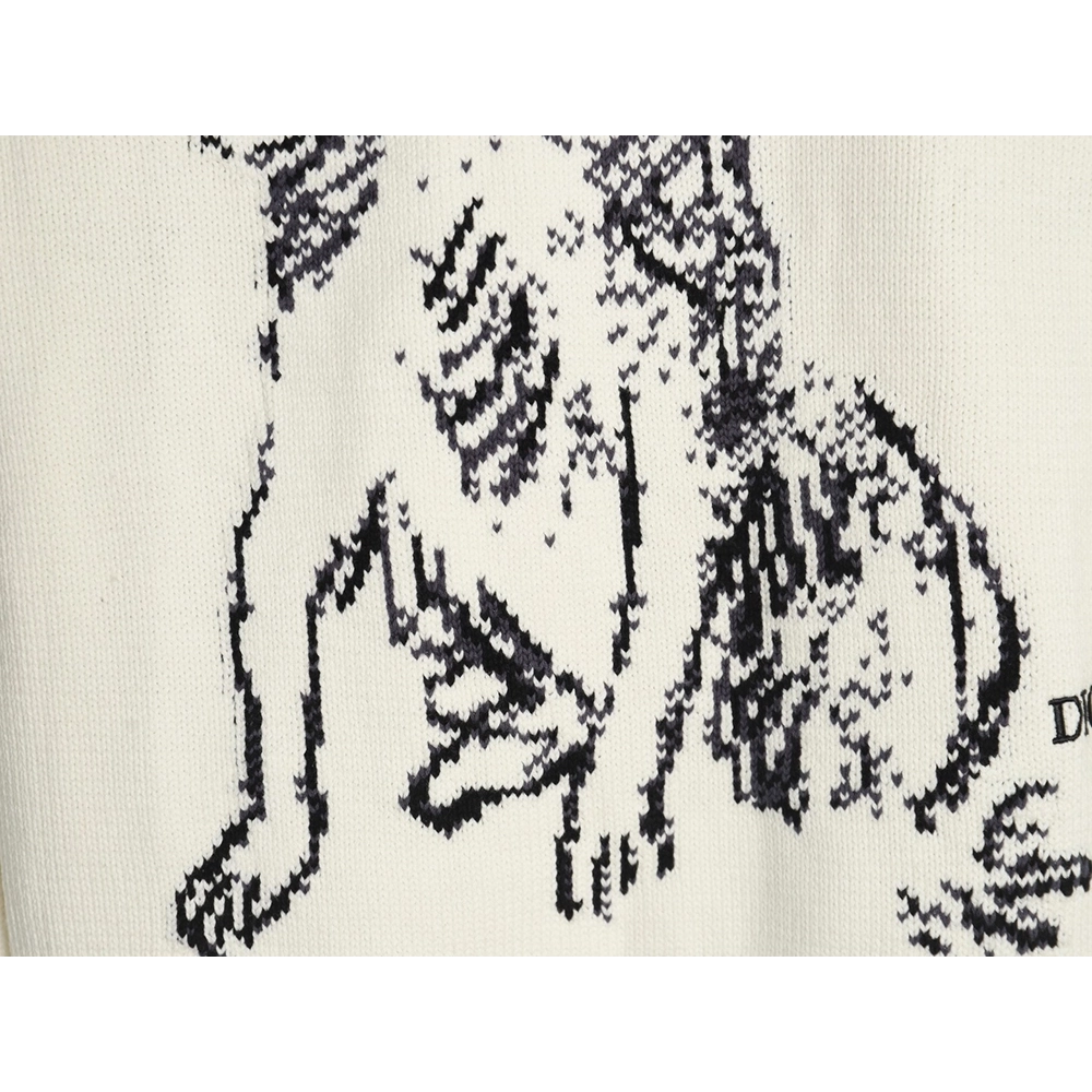 Dior sketch dog knitted sweater,Dior Sweatshirt,Low Price High quality,legit seller