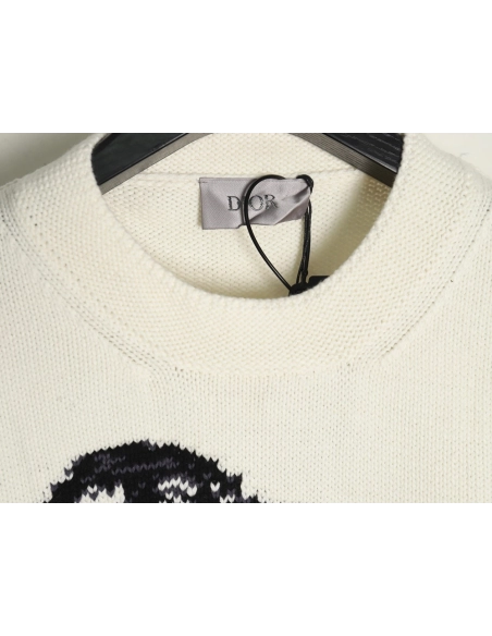 Dior sketch dog knitted sweater,Dior Sweatshirt,Low Price High quality,legit seller