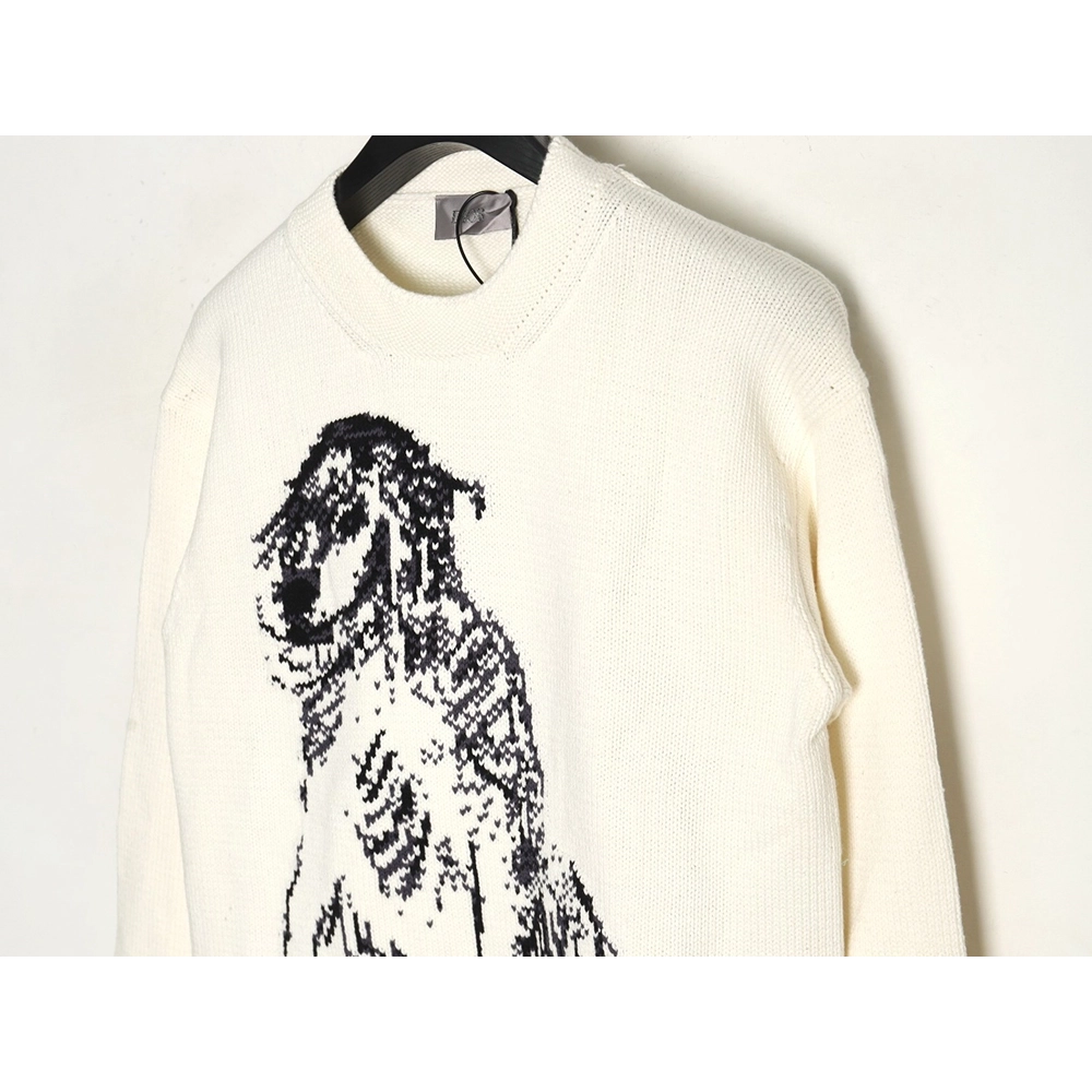 Dior sketch dog knitted sweater,Dior Sweatshirt,Low Price High quality,legit seller