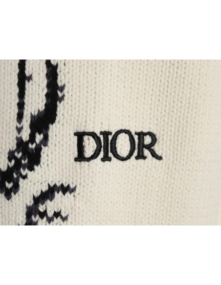 Dior sketch dog knitted sweater,Dior Sweatshirt,Low Price High quality,legit seller