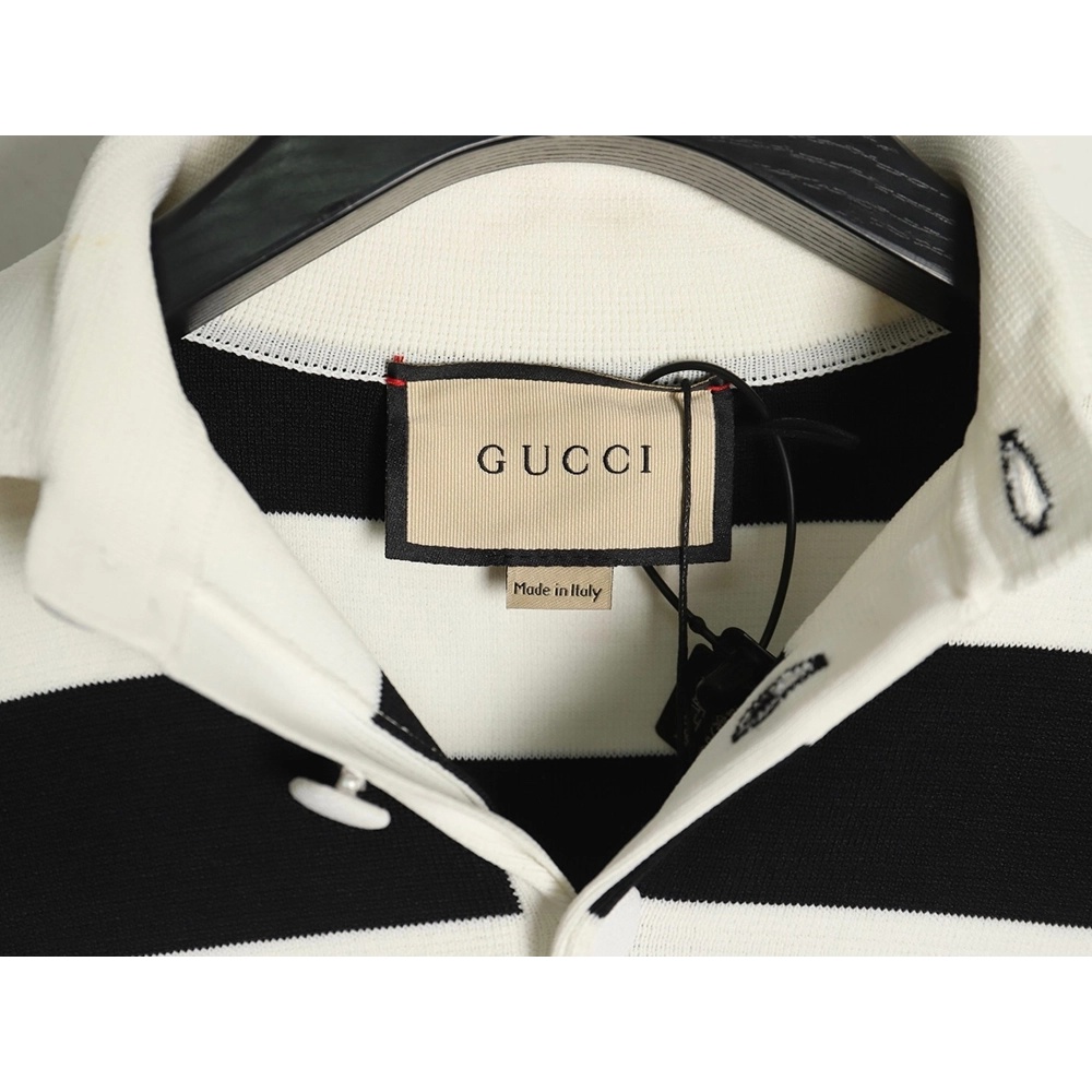 Gucci Knitted Polo Shirt With Removable Sleeves,Gucci Polo Shirt,Shirt,APPAREL