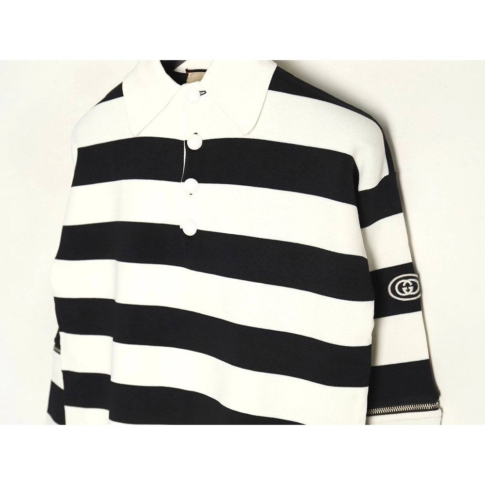 Gucci Knitted Polo Shirt With Removable Sleeves,Gucci Polo Shirt,Shirt,APPAREL