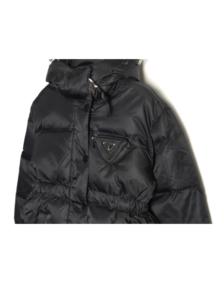 Prada waterproof waisted regenerated nylon down jacket,Prada Jacket,Jacket,APPAREL