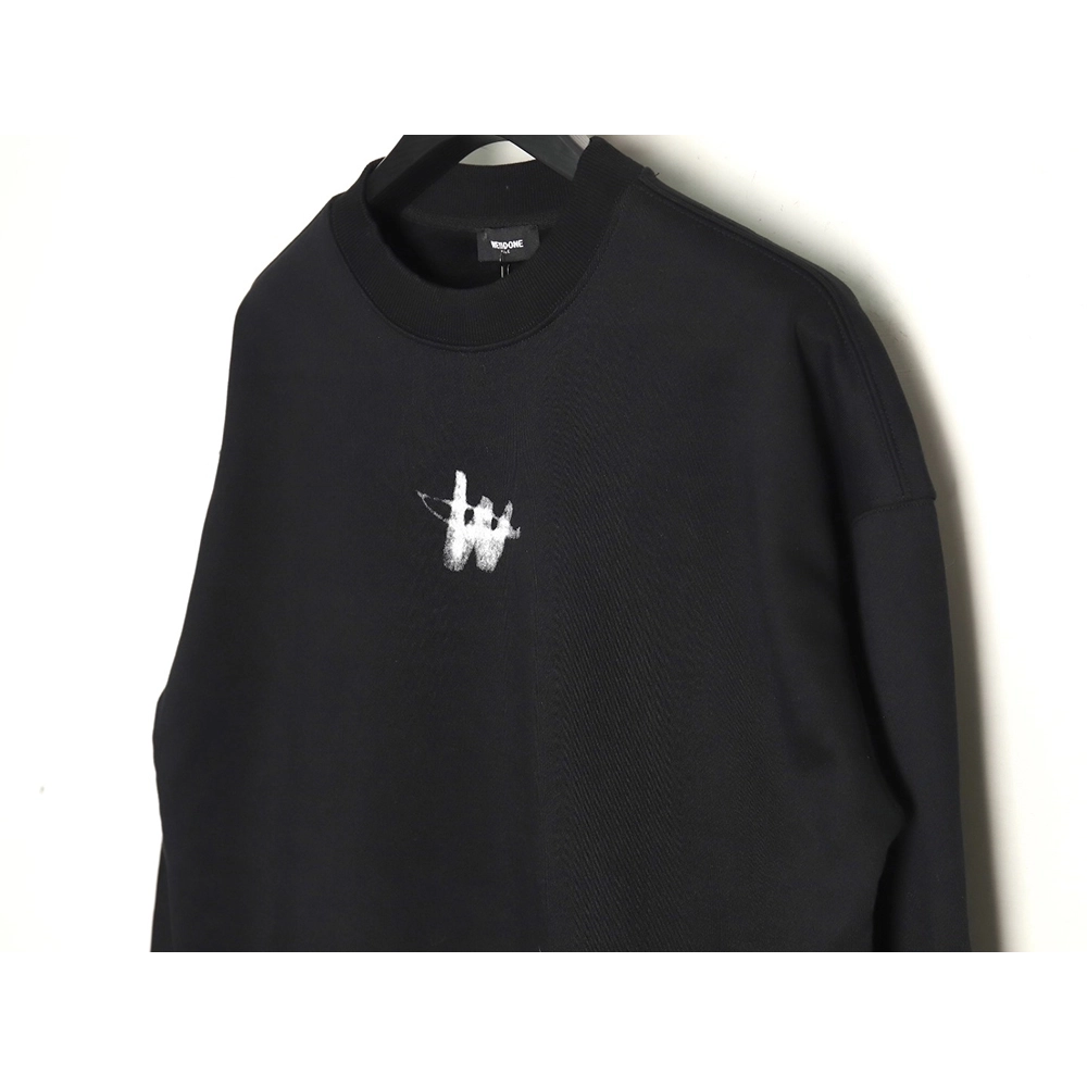 We11 done chest W printed velvet round neck sweatshirt,We11done Sweatshirt,Low Price High quality,legit seller