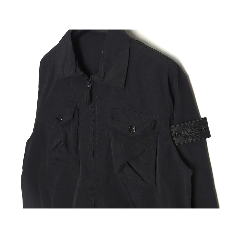 Stone Islands Arm Badge MultiPocket ZipUp Jacket,Stone Island Jacket,Jacket,APPAREL