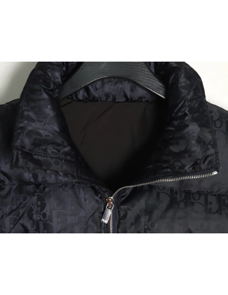 Dior full print dark pattern old flower down vest,Dior Jacket,Jacket,APPAREL
