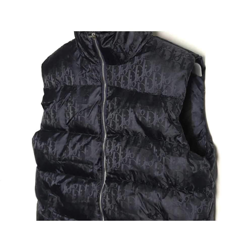 Dior full print dark pattern old flower down vest,Dior Jacket,Jacket,APPAREL